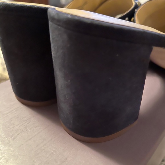 Ann Taylor SUEDE STUDDED SANDALS Block Heel 467428 - Picture 8 of 11